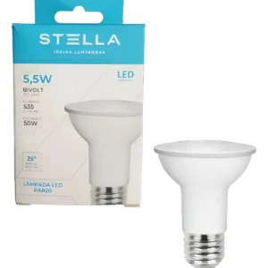 Lâmpada Par 20 Led 5,5w Bivolt 25° 3000k - Stella