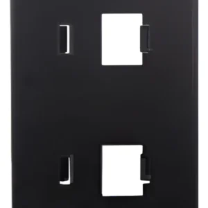 Placa 2 Modulo RJ Preta 1/2-3/4 - Eletromax