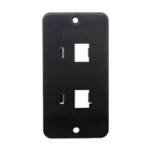 Placa 2 Modulo RJ Preta 1/2-3/4 - Eletromax