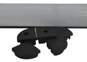 Perfil Para Fita de LED Embutir 24x14x3Mts Preto - Foxlux