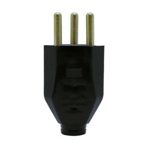 Plug Macho 2P+T 20A Preto 11118 - Transmobil