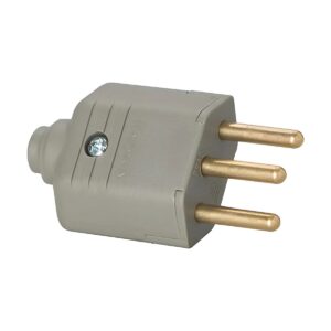 Plug Macho 2P 10A Cinza PLD1-3 Com 10 - Margirius