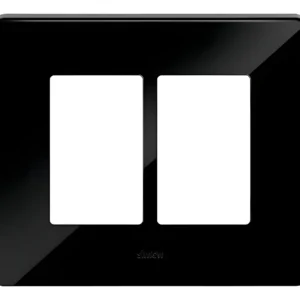 Placa 4x4 3+3 Postos Com Suporte Black Piano 20913-57 - Simon