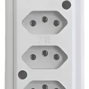 Tomada Barra Quintupla 2P+T 10A Branca - Interneed