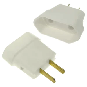 Adaptador De Tomada Redondo Para Chato 2p Branco 2044 - Exat