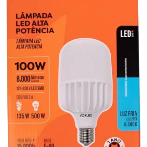 Lâmpada De Led Bulbo 100w Branca E40 - Foxlux