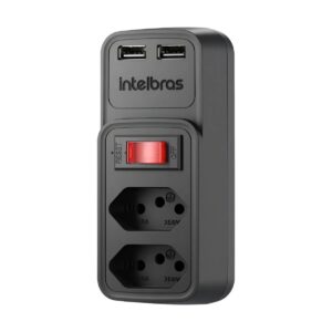 Adaptador e Carregador Com 2 Tomadas + 2 USB - Intelbras