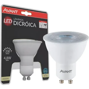 Lâmpada de LED Dicroica 4,8W 4000K MR16 GU10 - Avant