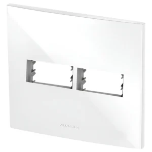 Placa 4x4 Com Suporte 2 Postos Branca 85004 Inova Pro