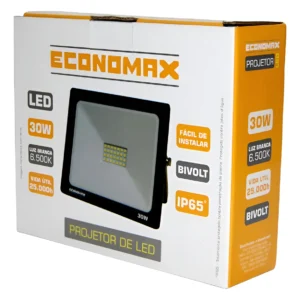 Refletor de LED 30W Branco Bivolt Economax - Kian