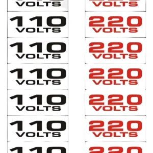Etiqueta de Voltagem 1,5x3,5 110V/220V - Sinalize