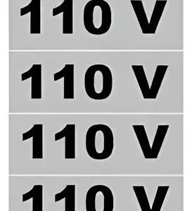 Etiqueta 110v Pvc Cartela Com 12 13x8 - Caiado