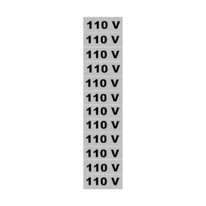 Etiqueta 110v Pvc Cartela Com 12 13x8 - Caiado