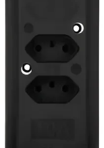 Tomada Barra Dupla 2P+T 20A Preta - Interneed