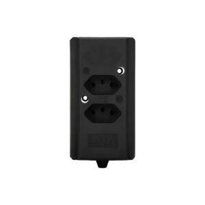 Tomada Barra Dupla 2P+T 20A Preta - Interneed