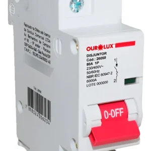 Disjuntor Monopolar 80A Curva C - Ourolux
