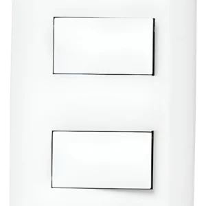 Conjunto 4x2 2 Interruptor Simples Perola Negra