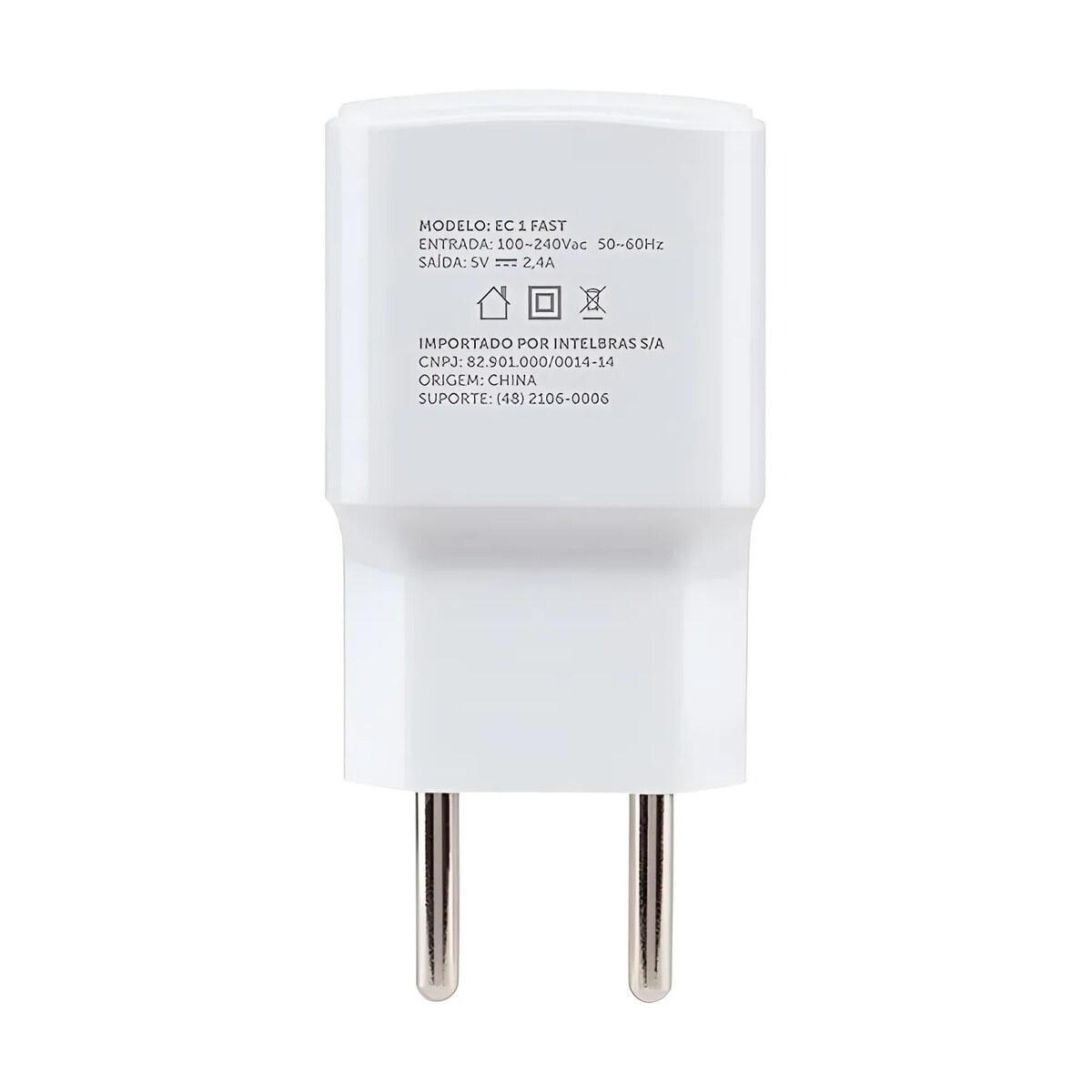 Carregador universal USB EC1 Fast Branco - Intelbras
