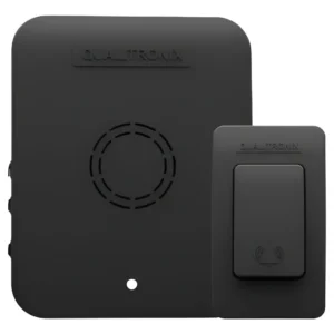 Campainha Sem Fio Longo Alcance Preto QC1P - Qualitronix