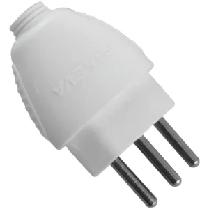 Plug Macho 2P+T 10A Branco DN1594 - Daneva