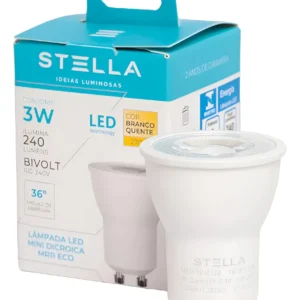 Lâmpada Mr11 Led 3w Bivolt 36° 3000k Gu10 - Stella