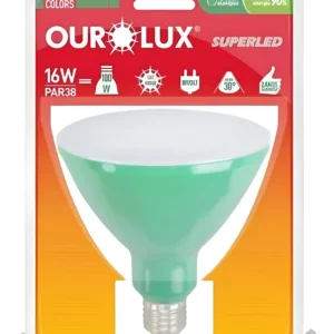 Lâmpada Par 38 De Led 16w Verde - Ourolux