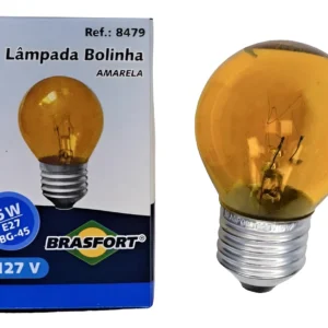 Lâmpada Bolinha 15w 110v Amarela E27 - Brasfort