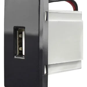 Modulo Tomada USB Biv 2A Class Black Piano 85549 Alumbra Pro