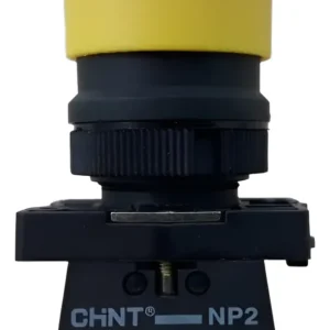 Botão Comando Cogumelo 40mm NP2-EC52 Amarelo 1NF - Chint