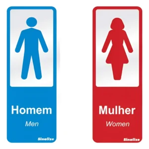 Placa Sanitario Plus 6x15cm - Sinalize