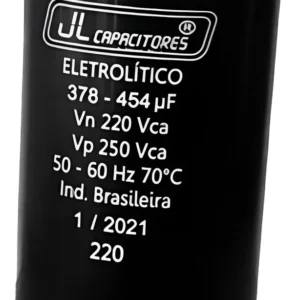 Capacitor JL Com Suporte e Tampa 378-454 110V