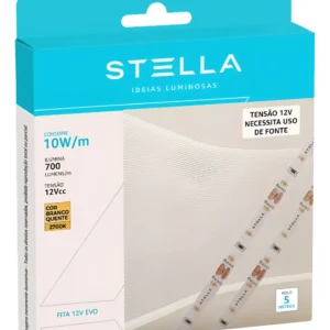 Fita de LED 10W/M 5Mts 12V Amarela IP20 - Stella