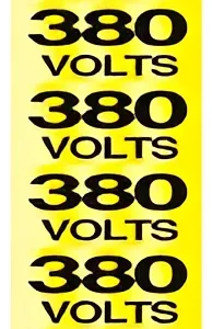 Etiqueta 380v Cartela Com 16 1,5x3,5 - Sinalize