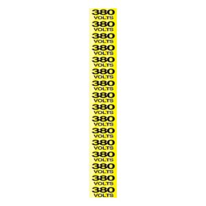 Etiqueta 380v Cartela Com 16 1,5x3,5 - Sinalize