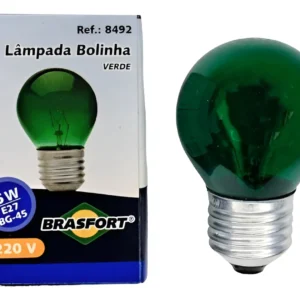 Lâmpada Bolinha 15w 220v Verde E27 - Brasfort