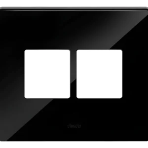 Placa 4x4 2+2 Postos Com Suporte Black Piano 20922-57 - Simon