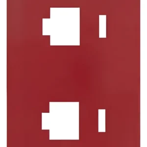 Placa 2 Modulo RJ Vermelha 1 - Eletromax