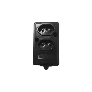 Tomada Barra Dupla 2P+T 10A Preta - Naticon