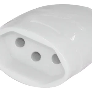 Plug Femea 2P+T 20A Branco/Cinza DN1617 - Daneva