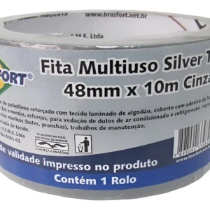 Fita Pra Uso Geral/Multiuso 48mmx10Mts Cinza 7548 - Brasfort