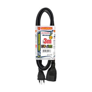 Extensão Prolongadora PP Plano 3x2,5mm 3Mts Preto Megatron