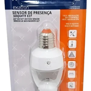 Sensor Presença C/ Fotocélula P/ Lâmpada Soquete E27