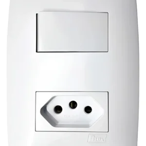 Conjunto Inter Simples e Tomada 20A Perola Negra