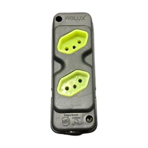 Tomada Barra Dupla 2P+T 20A Preto - Fiolux