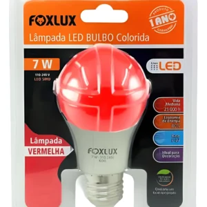 Lâmpada De Led Bolinha 7w Vermelho - Foxlux