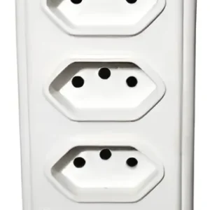 Tomada Barra Quintupla 2P+T 10A Branca - Naticon