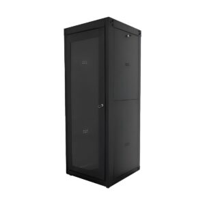 Rack Padrão Piso 19 44Ux570mm Com Porta de Acrilico Montado Preto Gforce