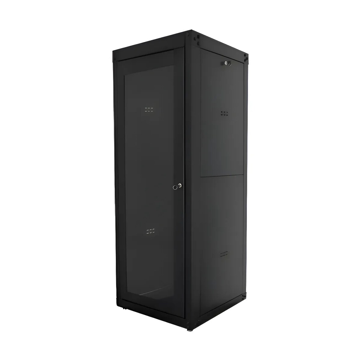 Rack Padrão Piso 19 44Ux570mm Com Porta de Acrilico Montado Preto Gforce