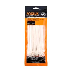 Abraçadeira Nylon 200x2,5mm Branca Com 100 - Fertak