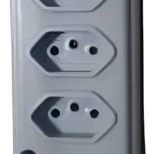 Tomada Barra Quintupla 2P+T 10A Cinza - Naticon